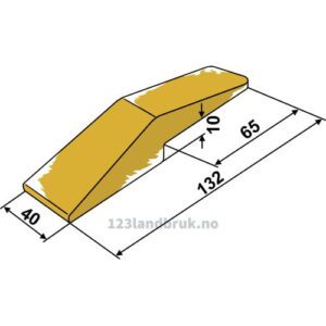 Gravetand for sveising - 132x40mm - Boron stål