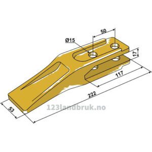 Tand SERIE E20 - 222x53mm - Boron stål