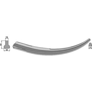 Frontlessertind for sveising - 540mm