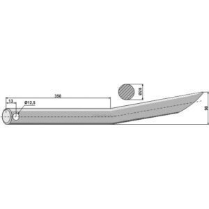 Rundballetind - 550xØ28mm - Mailleux