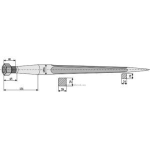 Frontlastertind - 600xØ36mm - Schäffer, Weidemann