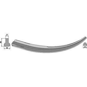 Frontlessertind for sveising - 600mm