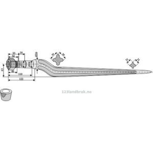 Frontlastertind - Silagetind - 670xØ36mm - Fella
