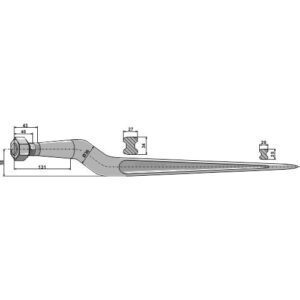 Frontlastertind - Silagetind - 815xØ36mm - Becker & Hänisch, van Lengerich