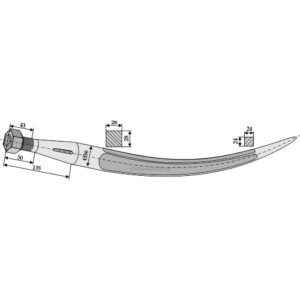 Rundballetind - 810xØ36mm - Baas-Trima