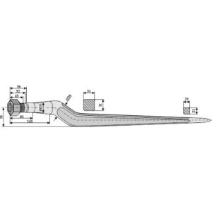 Frontlastertind - Silagetind - 830xØ36mm - Zenz-Chief