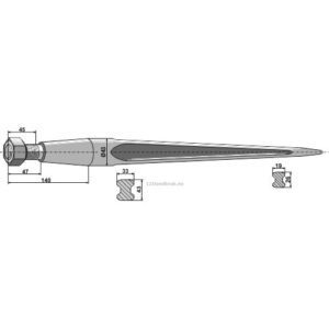 Frontlastertind - 810xØ43mm