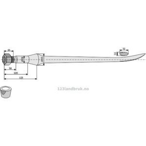 Frontlastertind  (skjeformet)  - 900xØ35mm - Frost (Original), Kemper-Mentor