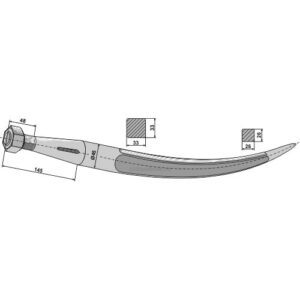 Rundballetind - 800xØ45mm