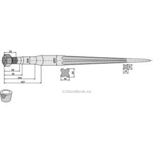 Frontlastertind - 900xØ35mm - Frost (Original)