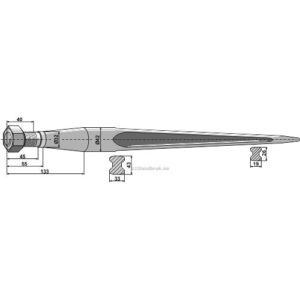 Frontlastertind - 900xØ42mm