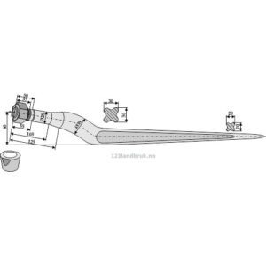 Frontlastertind - Silagetind - 950xØ35mm - Von der Heide