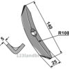 Kultivator Spiss - 140x25x5mm - Rau