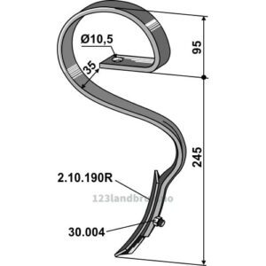 Harvetind med Spiss - 245mm - Rau