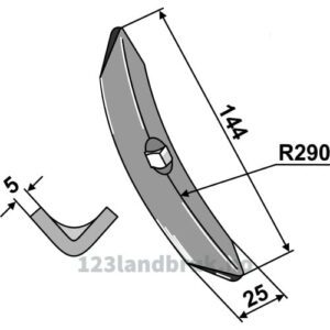 Kultivator Spiss - 144x25x5mm
