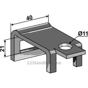 Holder for tind 26x10 - Til ramme 40x10 - Lemken