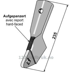 Holder for såskjær - 235mm - Bourgault