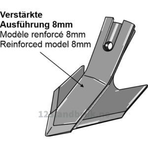 Gåseforskjær QC forsterket - 140x8mm - Bourgault