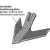 Gåseforskjær QC forsterket - 230x8mm - Bourgault
