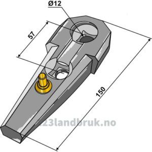 Adapter til Quick Change Skjær Bourgault system 200 Series - 150mm - Bourgault
