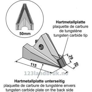 Såskjærspiss - kun for frø - Bourgault