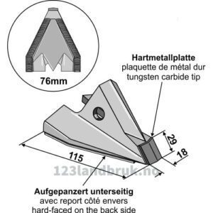 Sålabb til frø - Tungsten Karbide - Bourgault