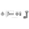 Plogbolt med Mutter - 8.8 - M20x2,5x60mm