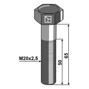 Bolt - 10.9 - M20x2,5x65mm