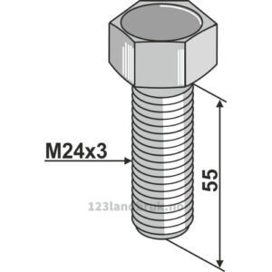 Bolt - 10.9 - M24x3x55mm - Amazone