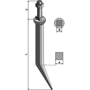 Harvetand av boronstål - 230mm
