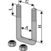 U-bolt med Mutter - 8.8 - M12x1,75x140mm