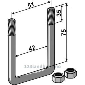 U-bolt - 8.8 - M10x1,5mm
