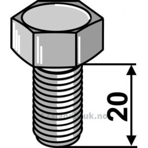 Bolt - 12.9 - M12x1,25x20mm