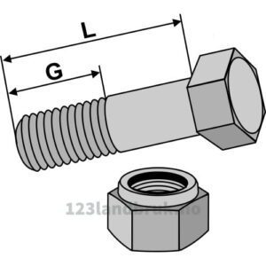 Bolt med låsemutter - 12.9 - M14x1,5x35mm