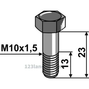 Bolt - 8.8 - M10x1,5x23mm - John Deere, Kemper