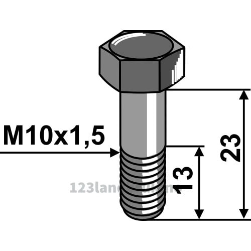 Bolt - 8.8 - M10x1,5x23mm - John Deere, Kemper
