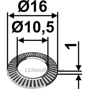 Låseskive - Ø10,5 - Köckerling