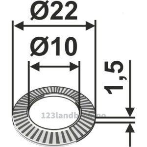 Låseskive - Ø10x1,5mm - Claas