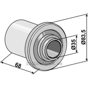 Avstandsforing - 68mm - Hankmo