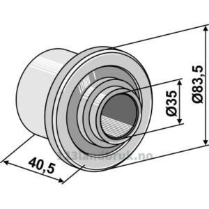 Avstandsforing - 41,5mm - Hankmo