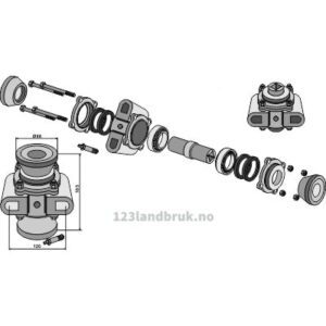 Lager compl. for 26x26 firkantaksel
