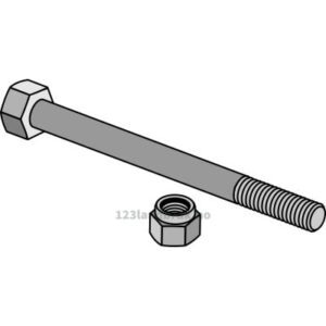 M10x120 bolt med mutter
