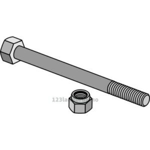 M8x90 bolt med mutter