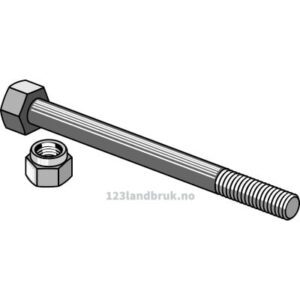M10x130 bolt med mutter