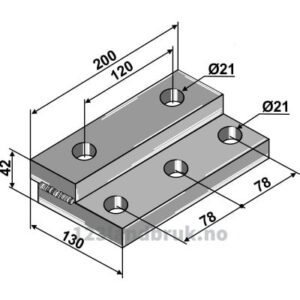 Adapterplate - 200x130x42mm