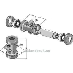 Lager compl. for firkantaksel - Kverneland