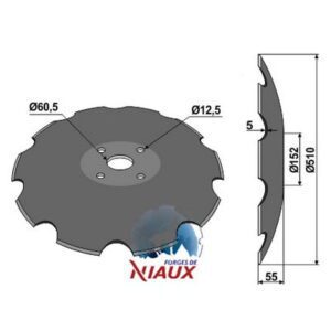 Skål - Ø510x5mm - Gaspardo, Maschio, Niaux