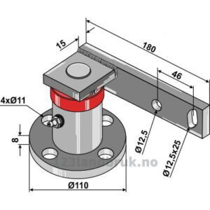 Nav med arm - Ø86mm - Venstre - Niaux