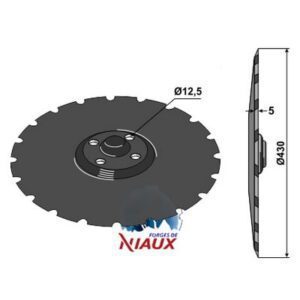 Rulleskjær - Ø430x5mm - Niaux, Väderstad