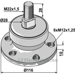 Lager Ø28xØ116 - Ø98mm - Bednar, Strom